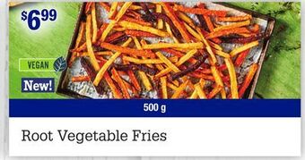 M & M Food Market Root vegetable fries offer