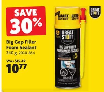 Home Hardware Big gap filler foam sealant offer