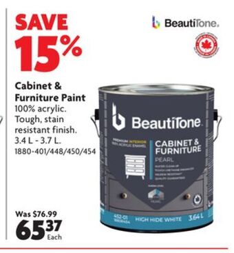 Home Hardware Cabinet & furniture paint offer
