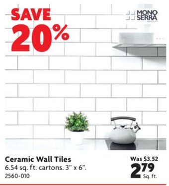 Home Hardware Ceramic wall tiles offer
