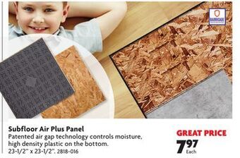 Home Hardware Subfloor air plus panel offer