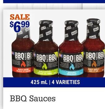M & M Food Market Bbq sauces offer