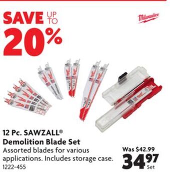 Home Hardware 12 pc. sawzall demolition blade set offer