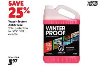 Home Hardware Water system antifreeze offer