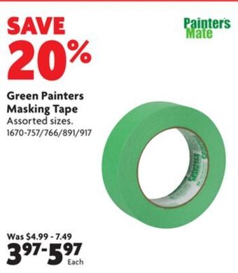 Home Hardware Green painter's masking tape offer
