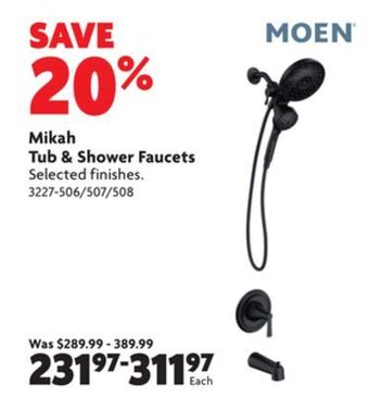 Home Hardware Mikah tub & shower faucet offer