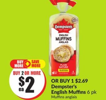 FreshCo Dempster's english muffins 6 pk offer