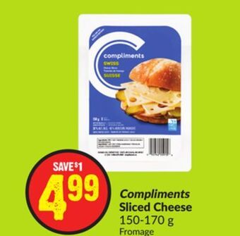 FreshCo Compliments sliced cheese 150-170 g offer