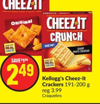 FreshCo Kellogg's cheez-it crackers 191-200 g offer