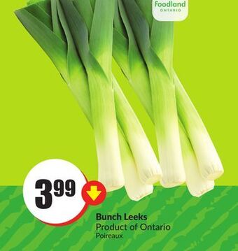 FreshCo Bunch leeks product of ontario offer