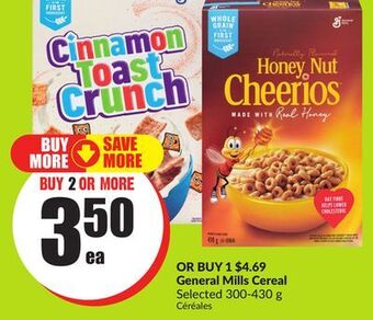 FreshCo General mills cereal selected 300-430 g offer