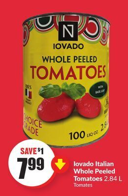 FreshCo Iovado italian whole peeled tomatoes 2.84 l offer