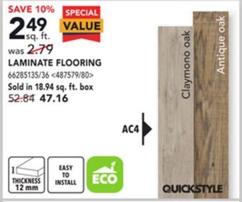 RONA Quickstyle laminate flooring offer