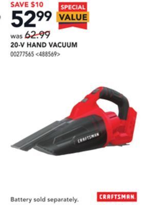 RONA Craftsman 20-v hand vacuum offer