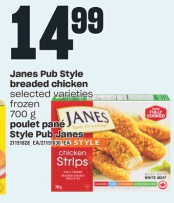Valu-mart Poulet pané style pub janes, 700 g offer