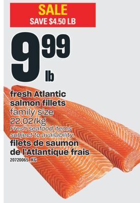 Valu-mart Filets de saumon de l'atlantique frais offer