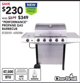 RONA Char-broil performance propane gas barbecue offer