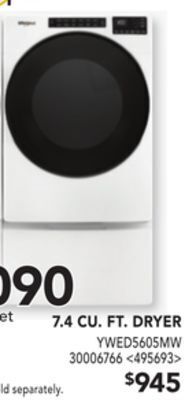 RONA Whirlpool 7.4 cu. ft. dryer offer