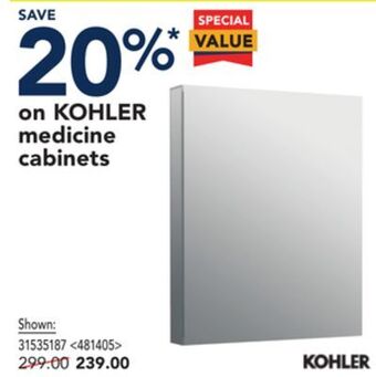 RONA Kohler medicine cabinets offer