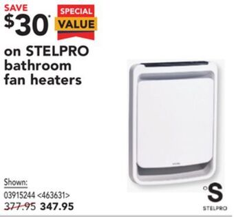 RONA Stelpro bathroom fan heaters offer