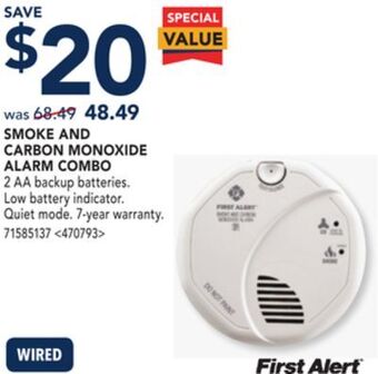 RONA First alert smoke and carbon monoxide alarm combo offer