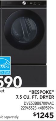 RONA Samsung bespoke 7.5 cu.ft. dryer offer