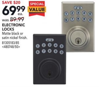 RONA Electronic locks offer