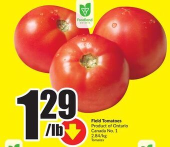 Chalo FreshCo Field tomatoes product of ontario canada offer