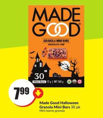 Chalo FreshCo Made good halloween granola mini bars 30 pk offer