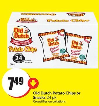 Chalo FreshCo Old dutch potato chips or snacks 24 pk offer