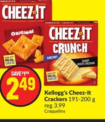 Chalo FreshCo Kellogg's cheez-it crackers 191-200 g offer