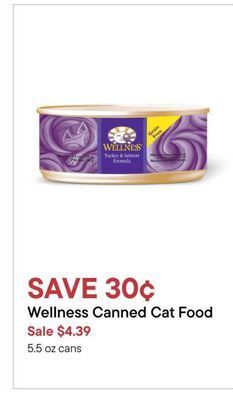 Petvalu Wellness canned cat food offer