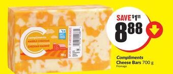 Chalo FreshCo Compliments cheese bars 700 g offer
