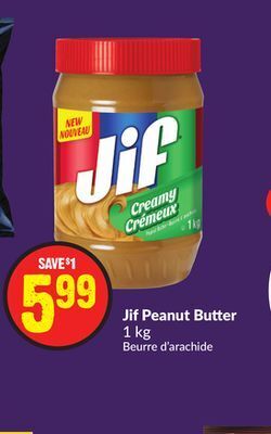 Chalo FreshCo Jif peanut butter 1 kg offer