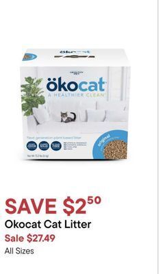 Petvalu Okocat cat litter offer