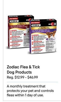 Petvalu Zodiac flea & tick dog products offer