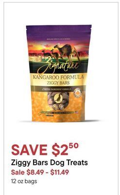 Petvalu Ziggy bars dog treats offer