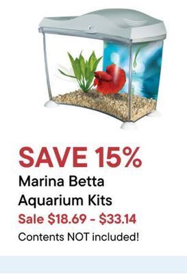 Petvalu Marina betta aquarium kits offer