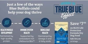 Petvalu Blue buffalo life protection dog food offer