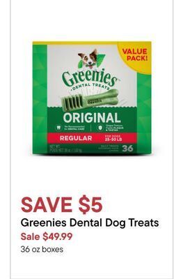 Petvalu Greenies dental dog treats offer