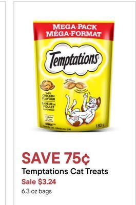 Petvalu Temptations cat treats offer