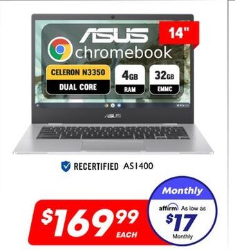 Factory Direct Asus chromebook offer