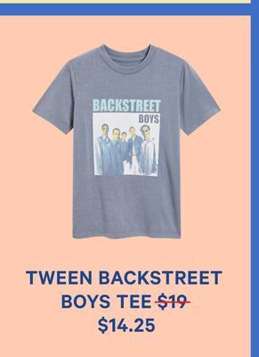 Joe Fresh Tween backstreet boys tee offer