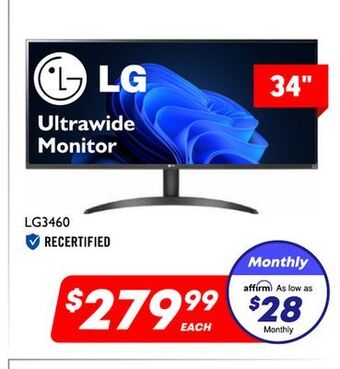 Factory Direct Lg ultrawide monitor offer