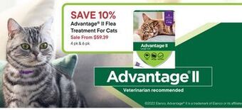 Petvalu Advantage ii flea treatment for cats offer