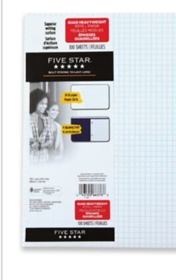 Walmart Five star refill paper 100-pack offer