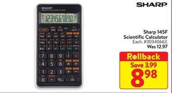 Walmart Sharp 145f scientific calculator offer