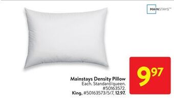 Walmart Mainstays density pillow offer
