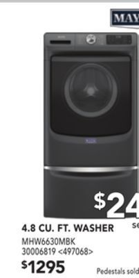 Lowe's Maytag 4.8 cu. ft. washer offer