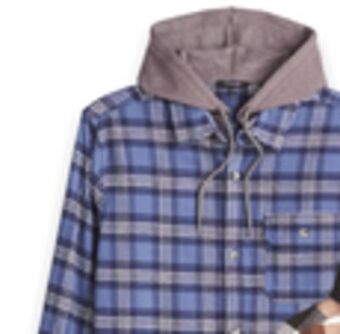 Walmart Men's george hooded flannel shirt offer
